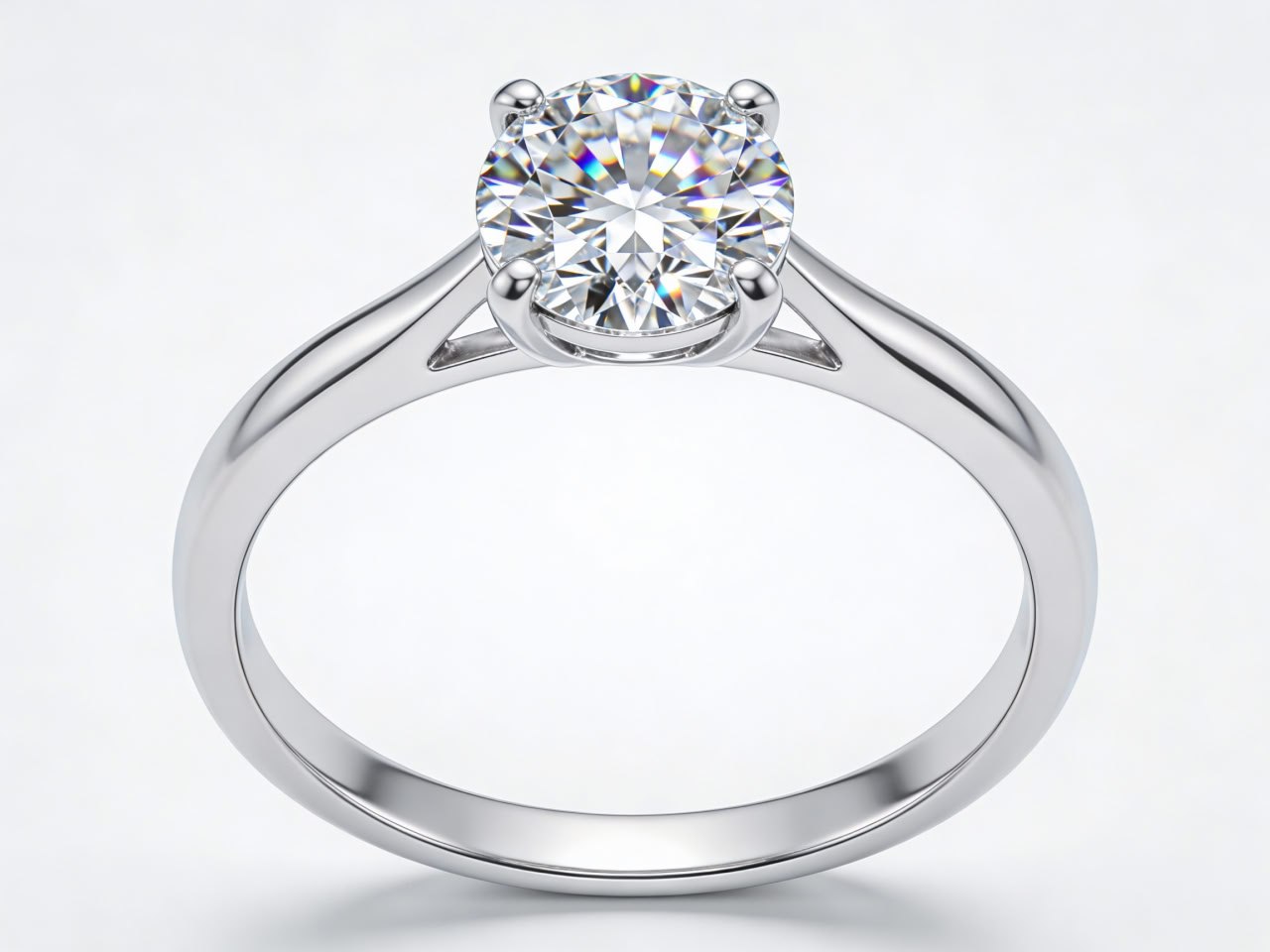 Помолвочное кольцо с бриллиантом